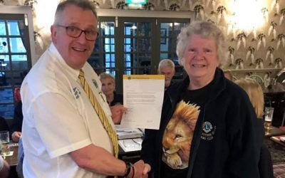 District Governor presents Maltby Lions with Special Awards