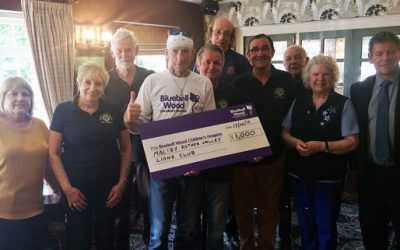 Maltby Lions make a donation to Bluebell Wood Children’s Hospice